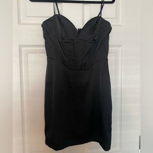 Mini satin corset dress